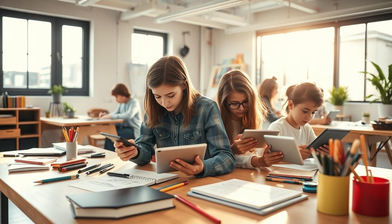 Student developing practical and academic skills