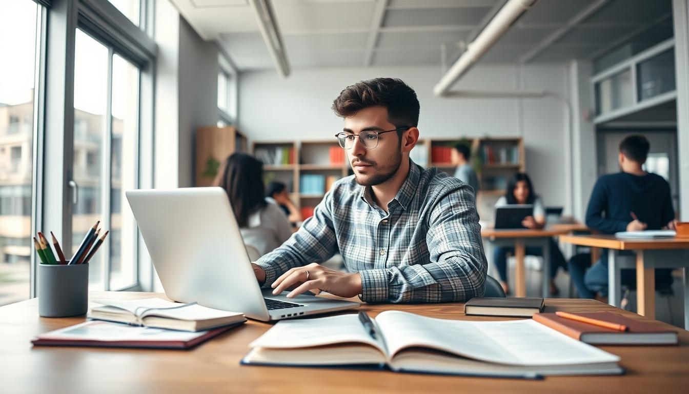 Modern university campus for students